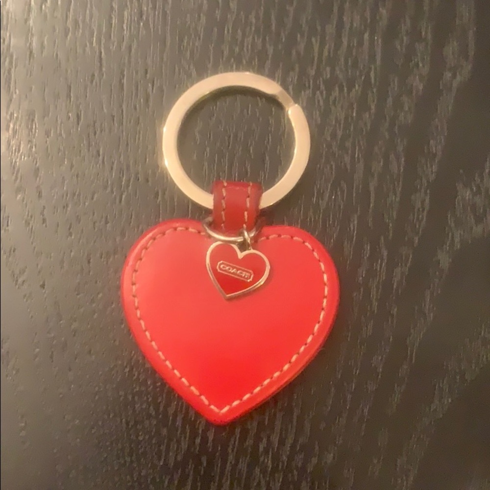 Coach heart keychain/purse charm